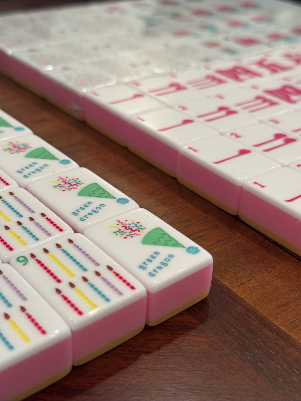 American Mahjong Tiles with Yellow Zipper Pouch - Picture 2 of 14